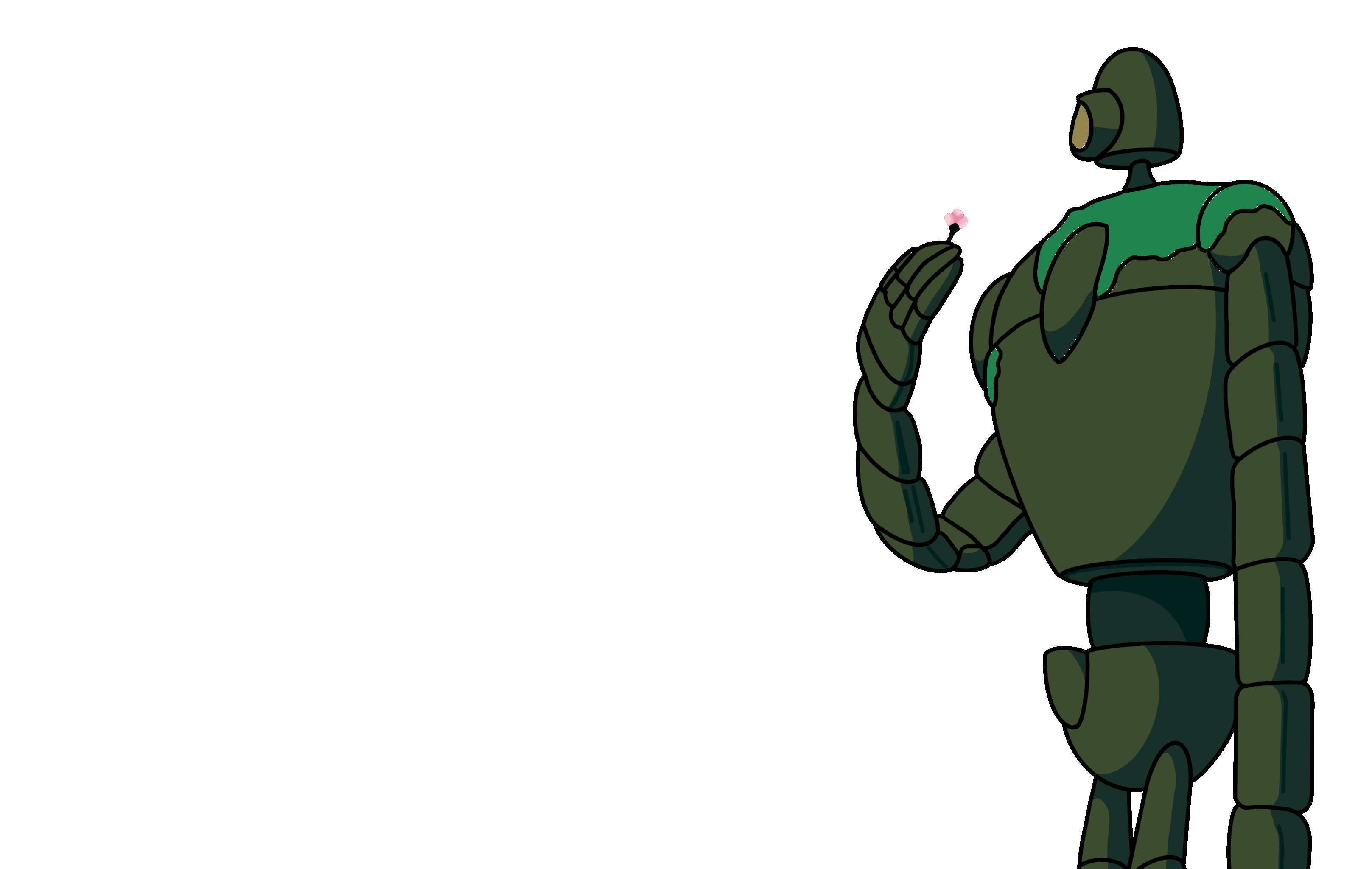 Robot Handing Flower GIF